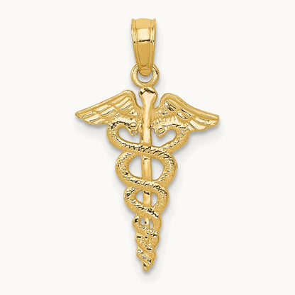 Caduceus Pendant, 14K
