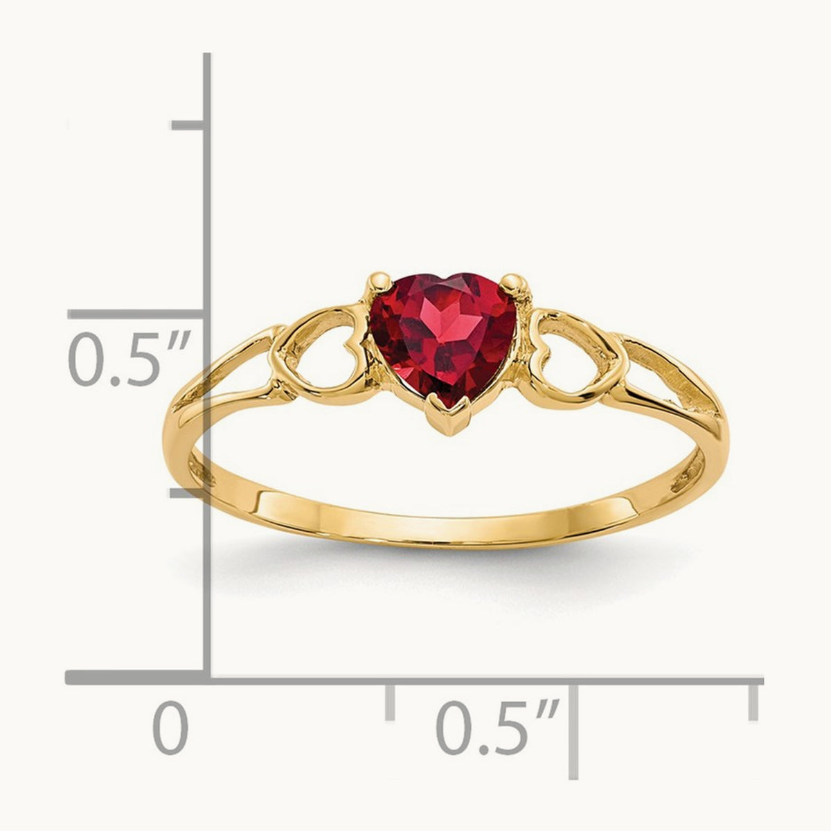 Garnet Birthstone Ring, 14K
