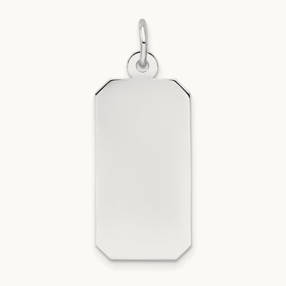 Plain .011 Gauge Rectangular Engravable Charm — photo set