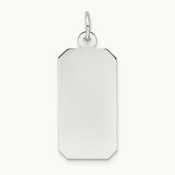 Plain .018 Gauge Rectangular Engravable Charm — photo set