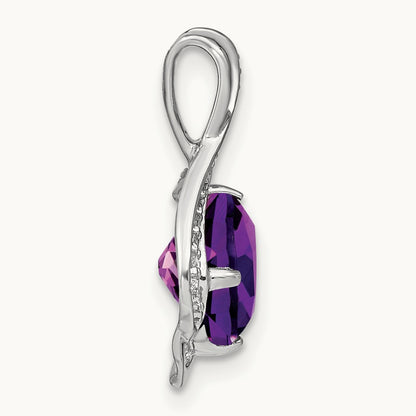 Amethyst and Diamond Pendant — photo set