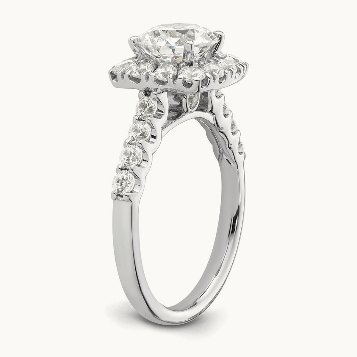 Semi-Mount Halo Engagement Ring, 1.00 ct tw Lab-Grown Diamond