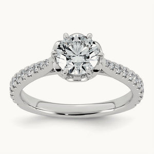 Round Center 6-Prong Ring, 1 1/3-3 ct Lab-Grown Diamond