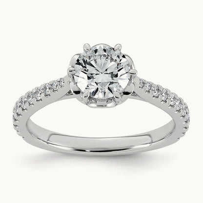 Round Center 6-Prong Ring, 1 1/3-3 ct Lab-Grown Diamond