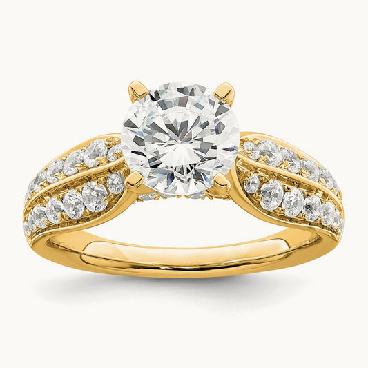 Round Engagement Ring, 1.50-2.00 ct tw Lab-Grown Diamond