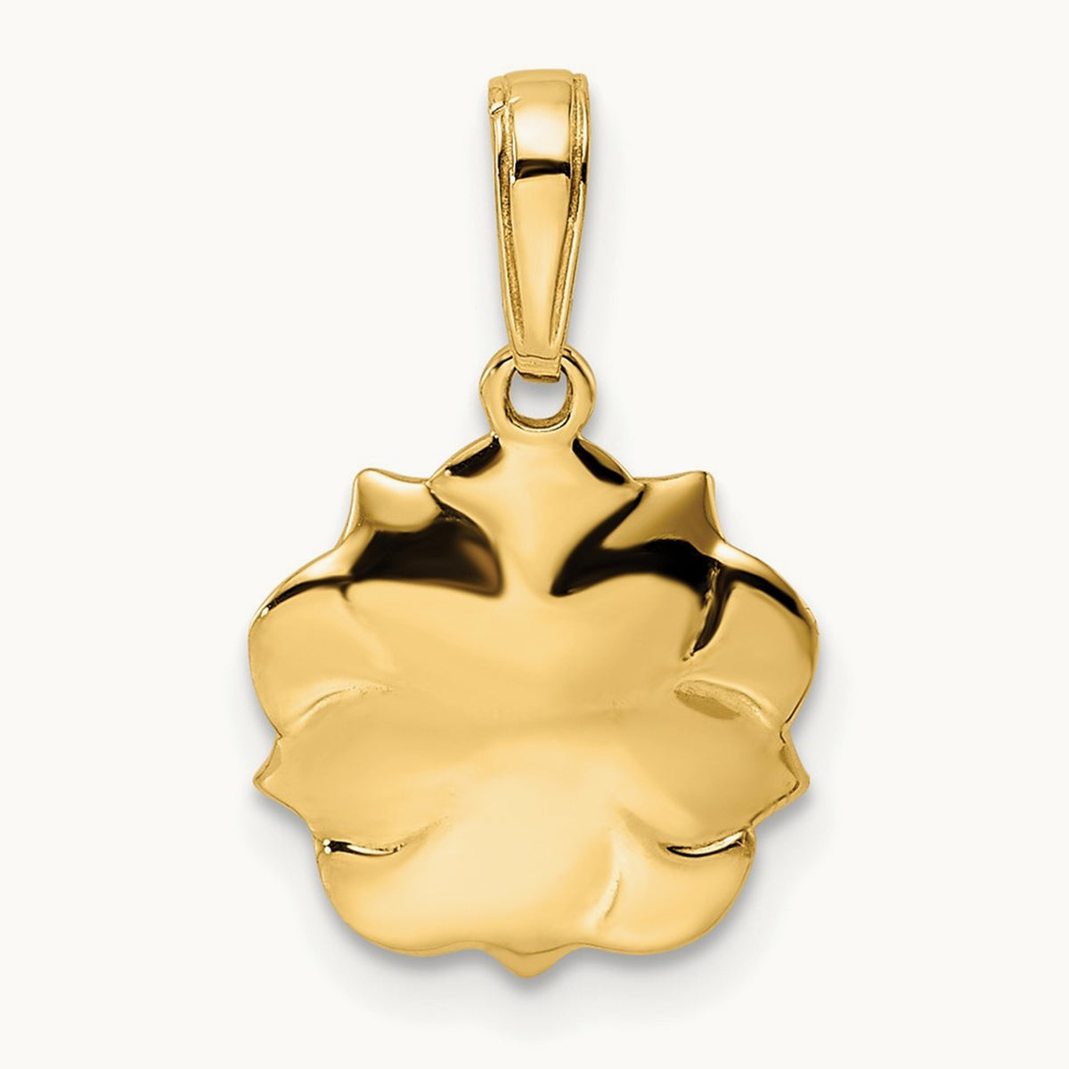and Diamond-cut Flower Pendant — photo set