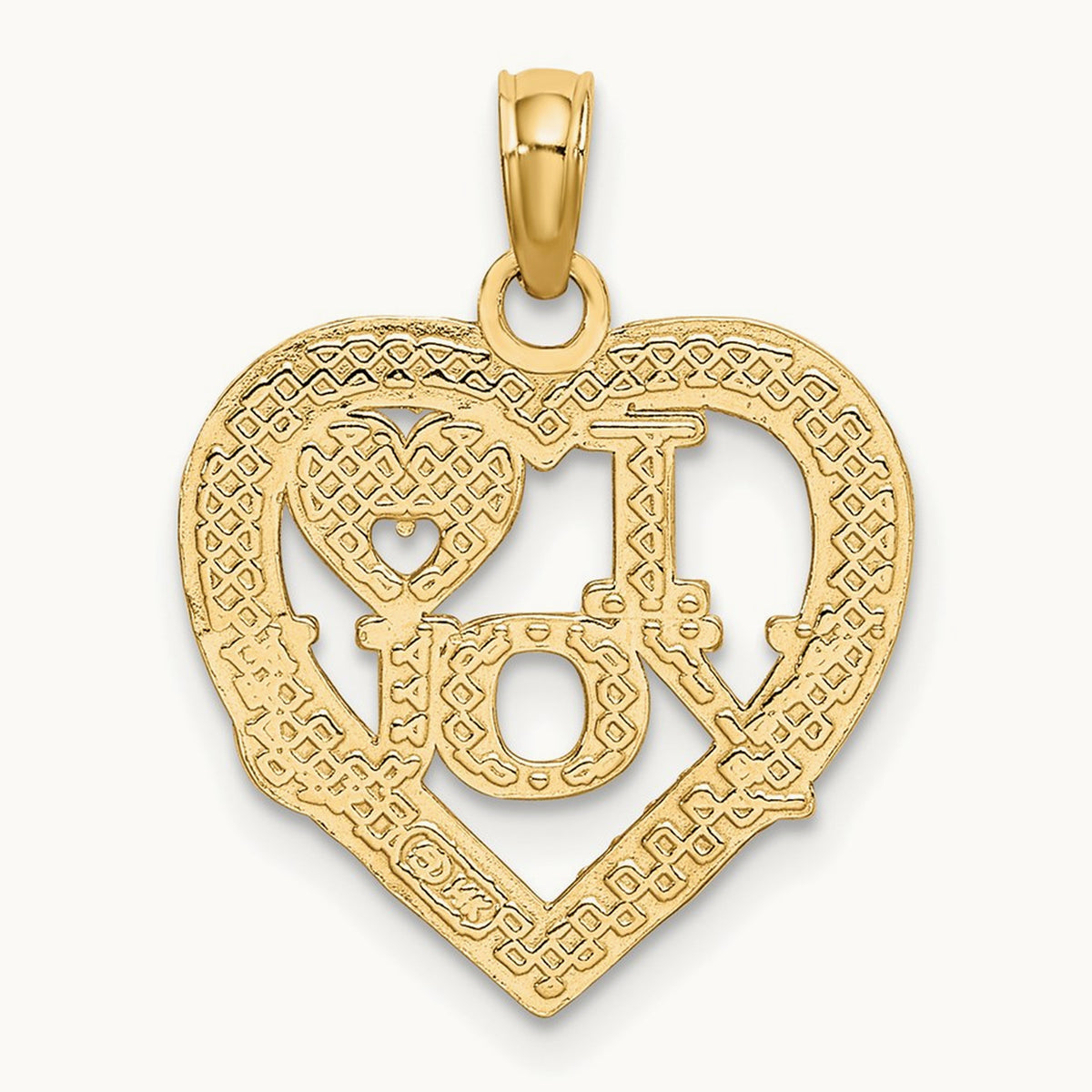 I HEART YOU Charm, 14K