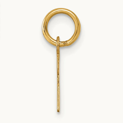 Small Script Letter K Initial Charm, 14K