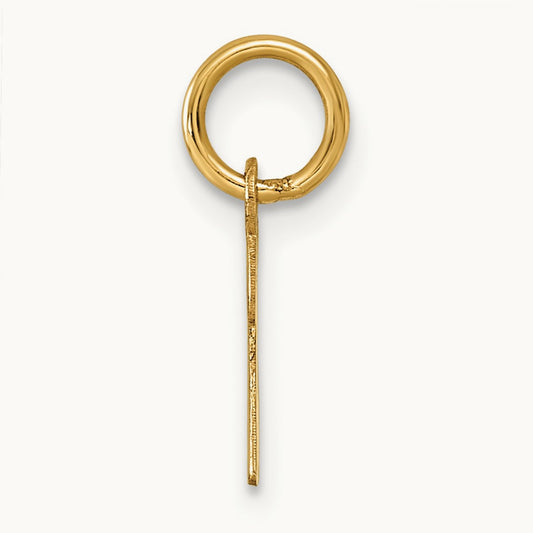 Small Script Letter K Initial Charm, 14K