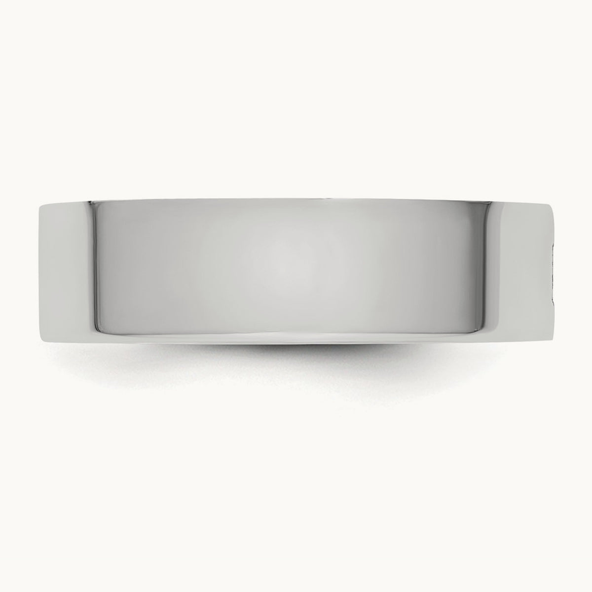 CLIQ Hinged Flat Wedding Band, 6mm, 14K White Gold