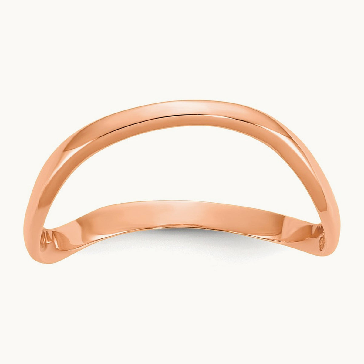 Wave Fashion Thumb Ring — 14K Rose Gold
