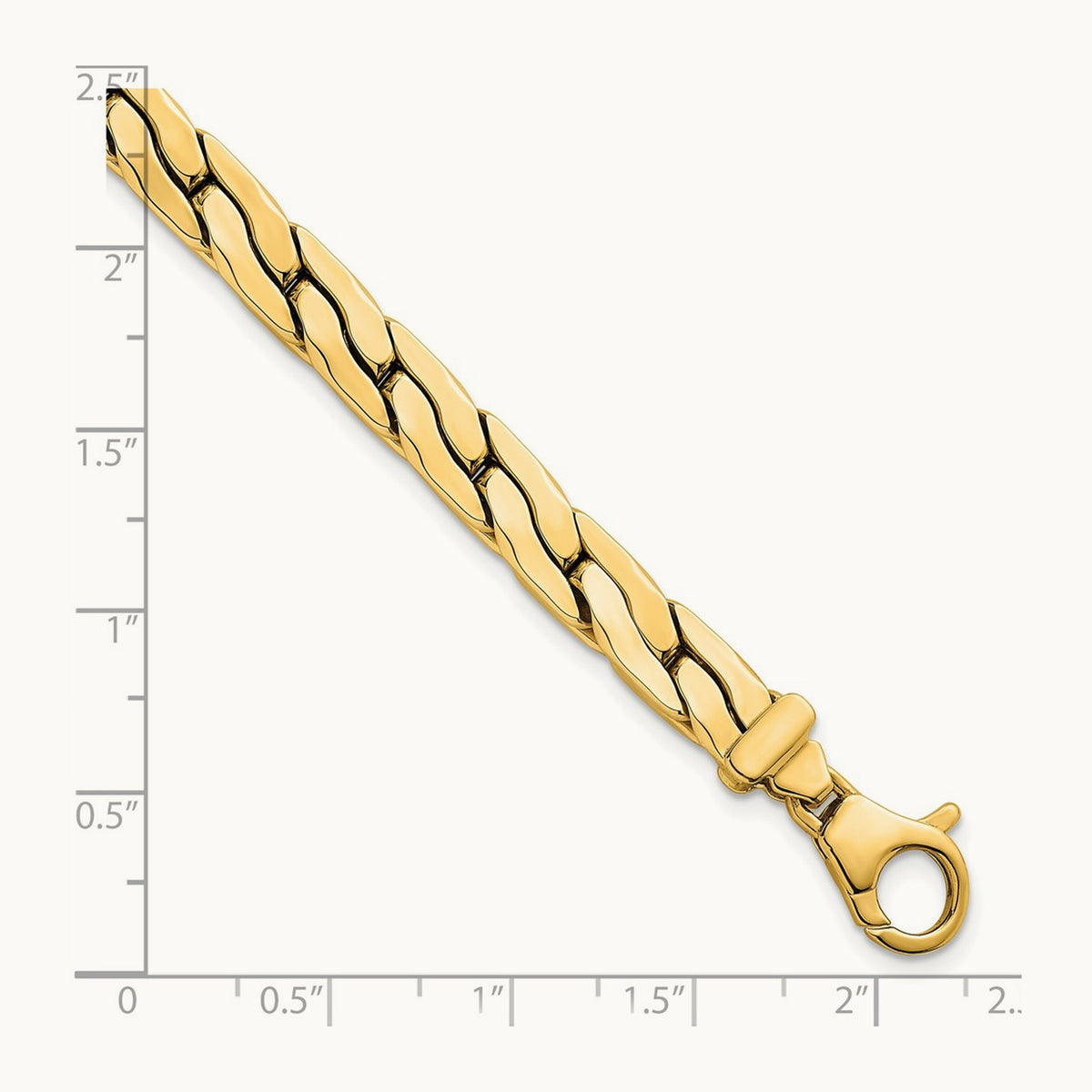 Polished Fancy Link Bracelet, 14K