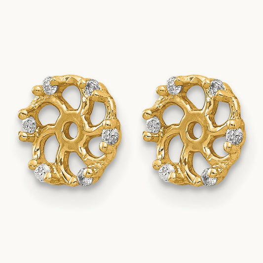 Earring Jacket, 0.05 ct tw Lab-Grown Diamond — 14K Yellow Gold