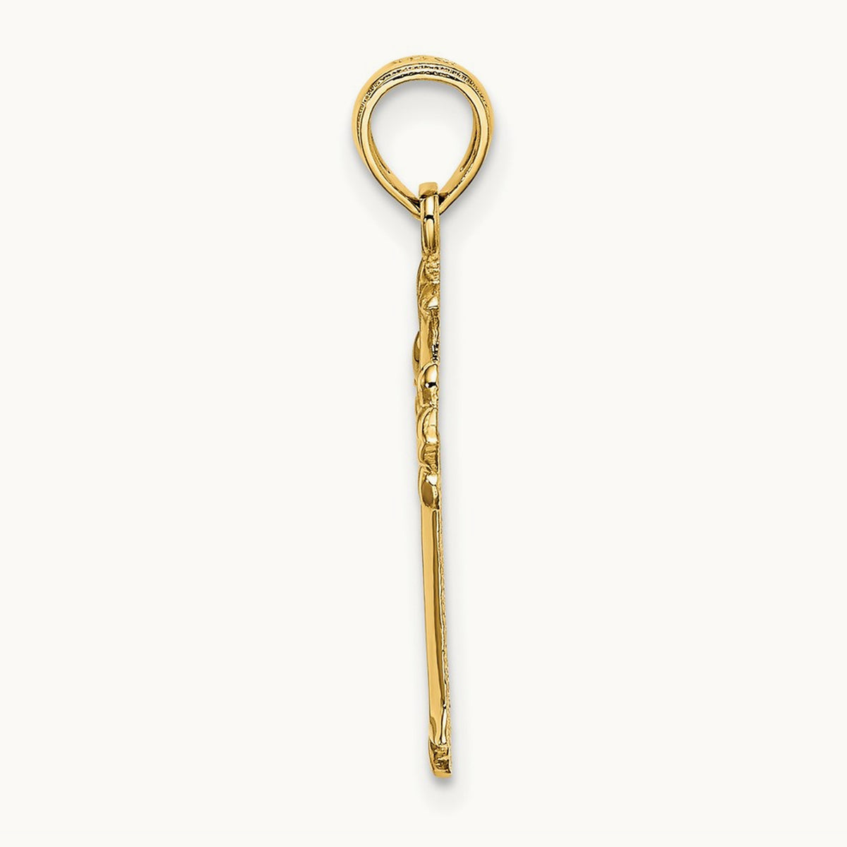 Cut-Out Cross Charm, 14K
