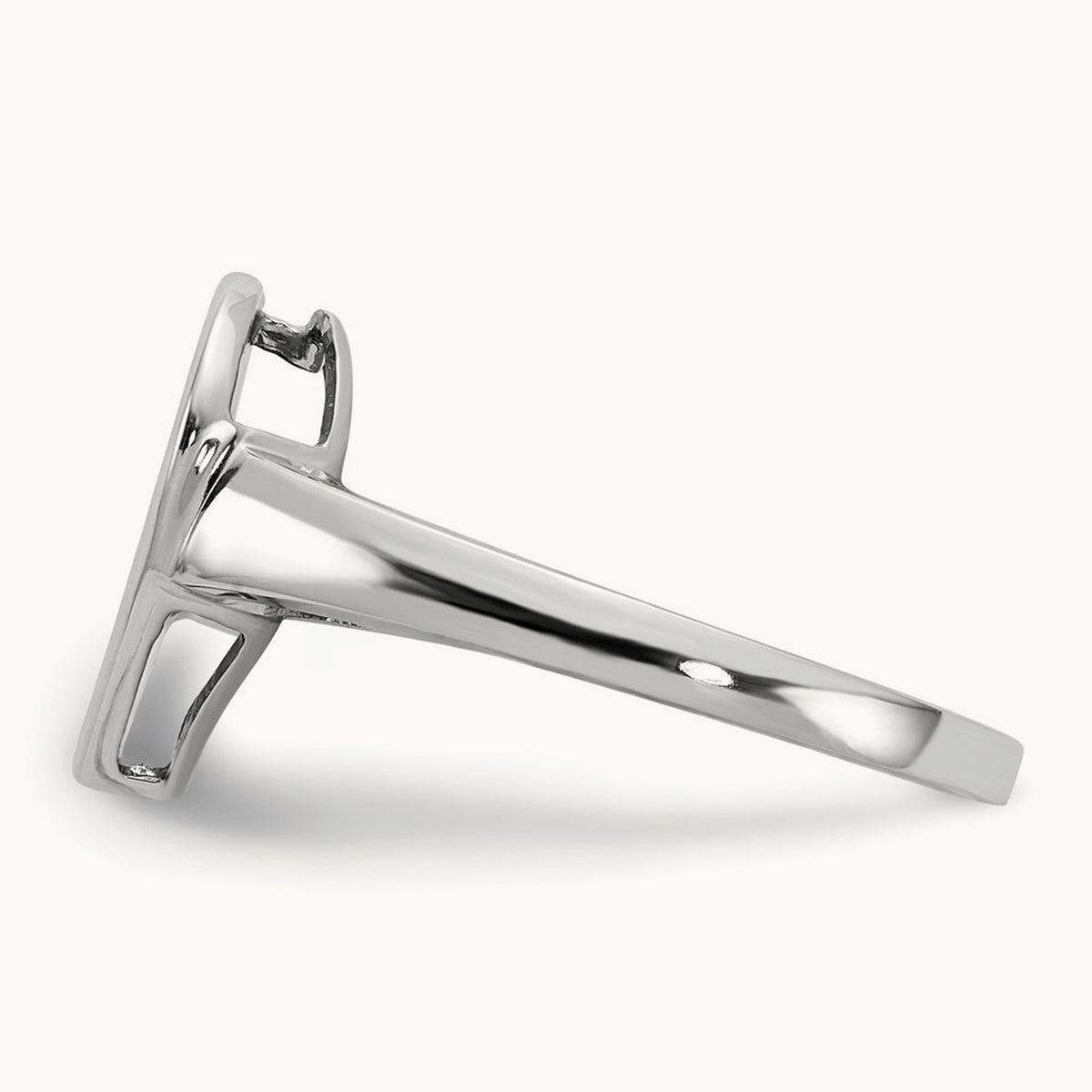Diamond Fancy Heart Ring, 14K White Gold