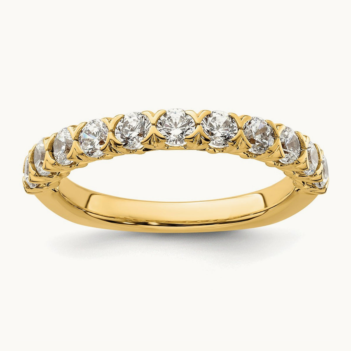 U-Prong Wedding Band — 14K Yellow Gold, 7