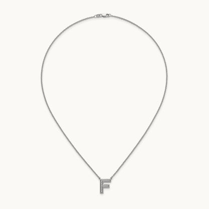Initial F Necklace, 0.15 ct tw Lab-Grown Diamond