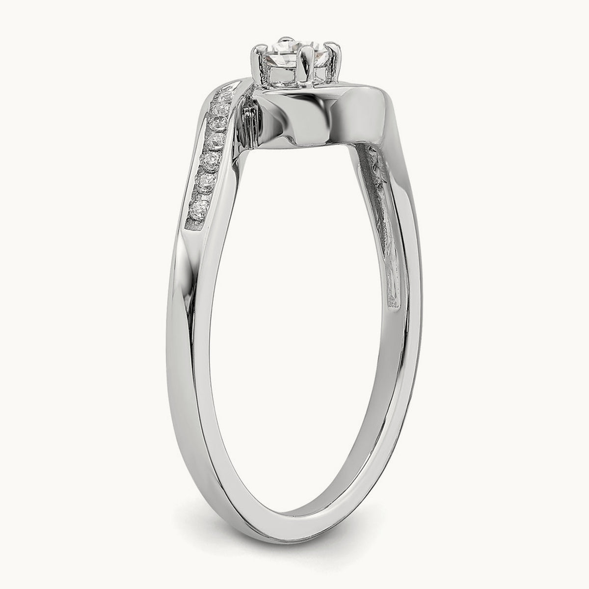 Diamond Complete Engagement Ring, 10K White Gold