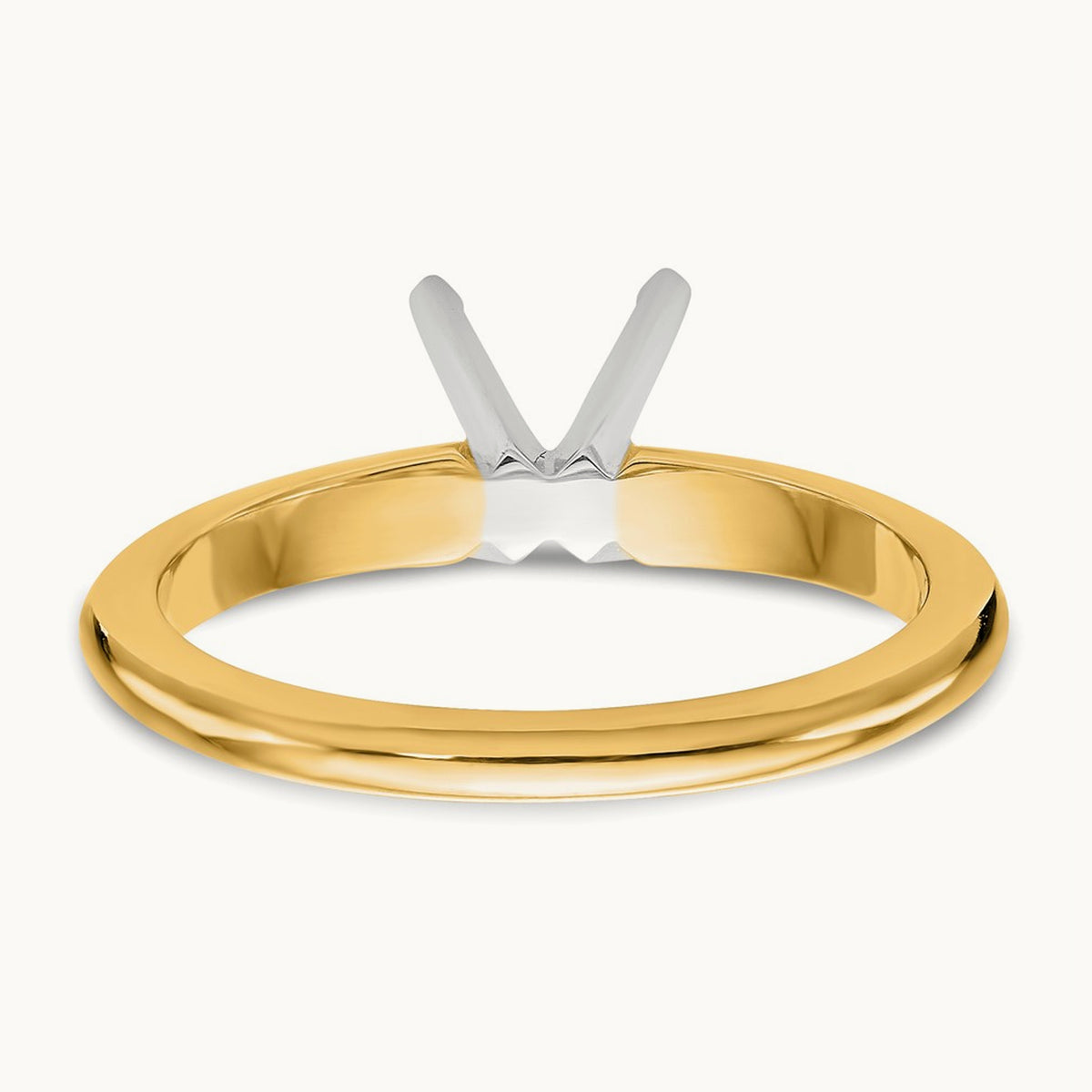 3/4ct. Heavy-Weight 4-Prong Solitaire Mounting, 14K Two-tone