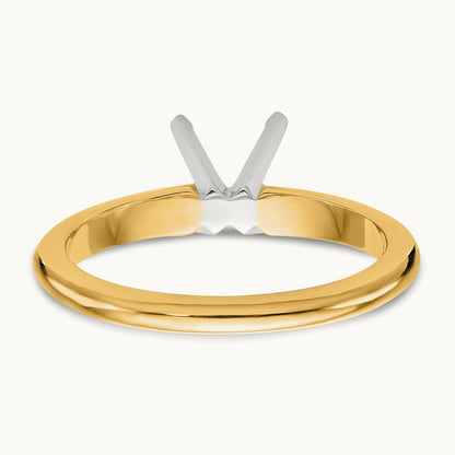 3/4ct. Heavy-Weight 4-Prong Solitaire Mounting, 14K Two-tone
