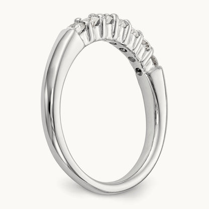 7-Stone Diamond Band, 14K White Gold
