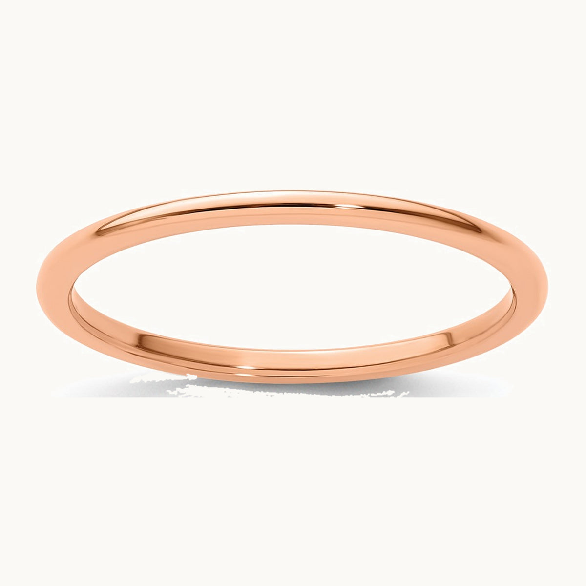 Half Round Stackable Band — 10K Rose Gold