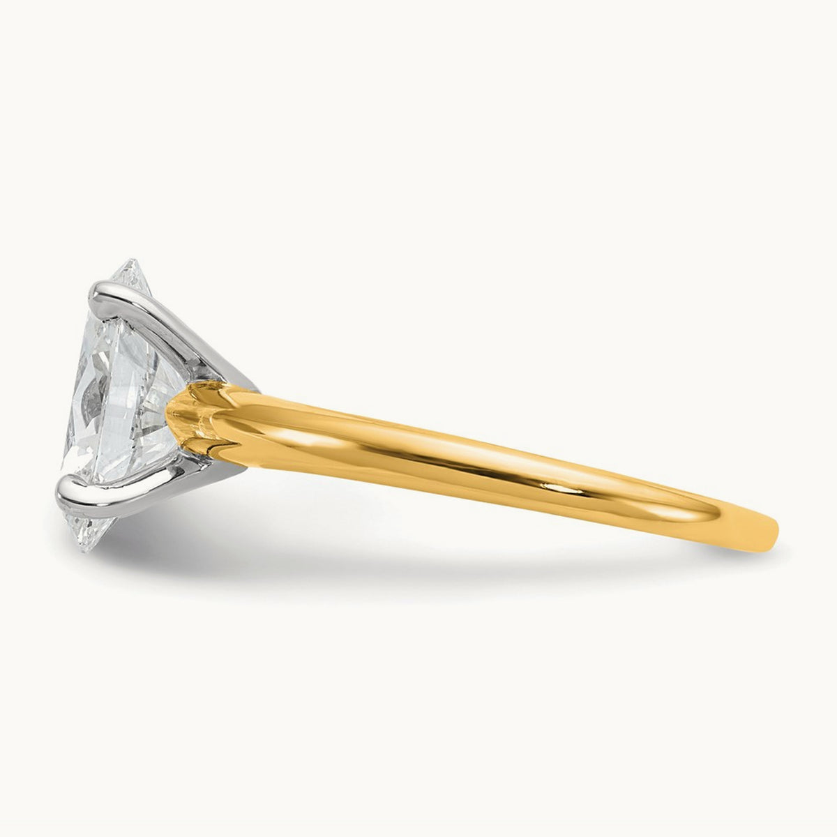 Oval Solitaire Engagement Ring, 0.50-5.00 ct tw Lab-Grown Diamond — 2 ct, 14K Two-Tone