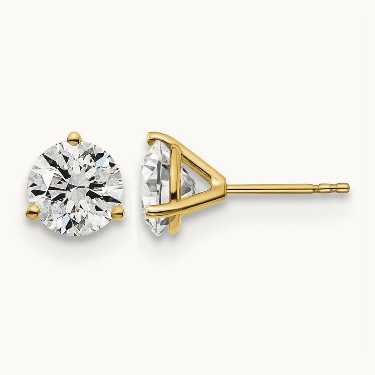 Round Stud Earrings, 0.10-6.00 ct tw Lab-Grown Diamond