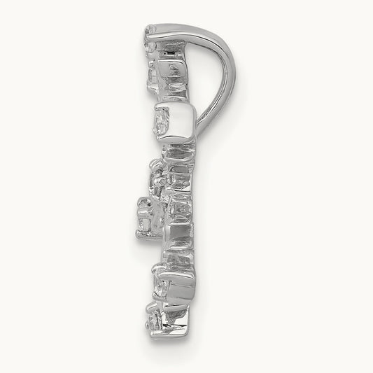 1/6ct. Diamond Snowflake Chain Slide, 14K White Gold