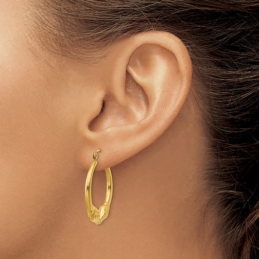 Polished Ram Hoop Earrings — 25.5mm