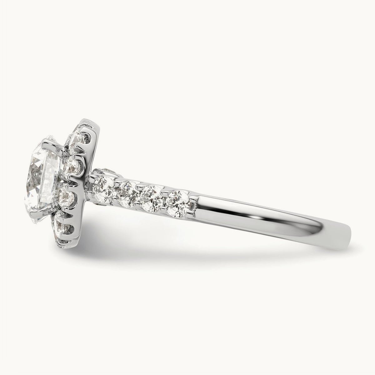 Semi-Mount Halo Engagement Ring, 1.00 ct tw Lab-Grown Diamond