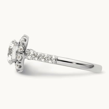 Semi-Mount Halo Engagement Ring, 1.00 ct tw Lab-Grown Diamond
