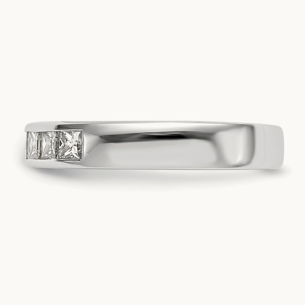 7-Stone Diamond Channel Band, 14K White Gold