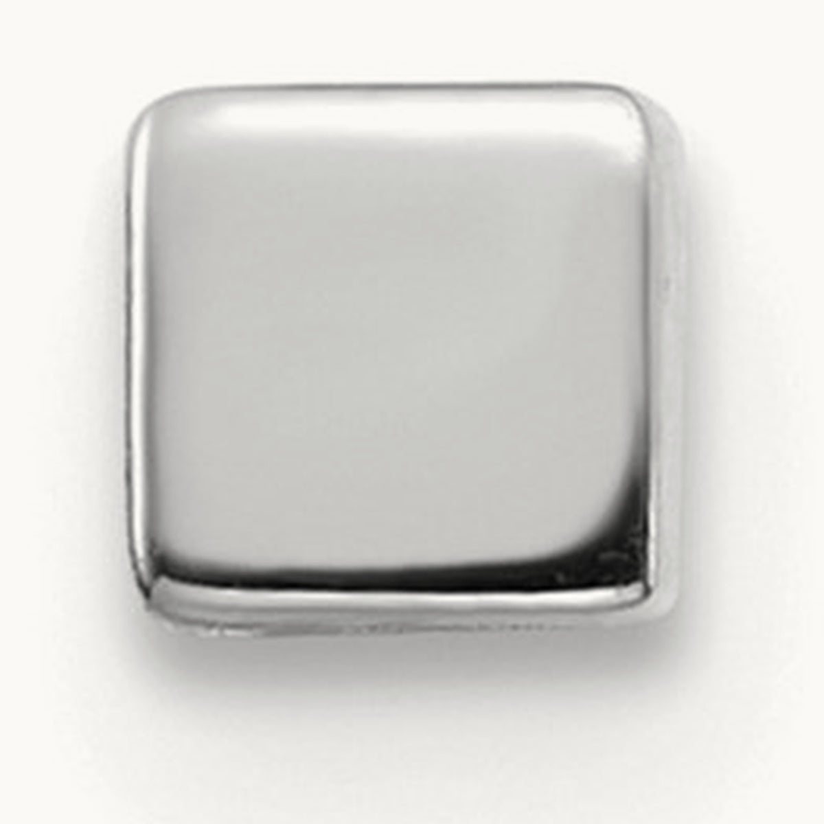 Single 14K White Gold Square Stud Earring