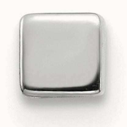 Single 14K White Gold Square Stud Earring