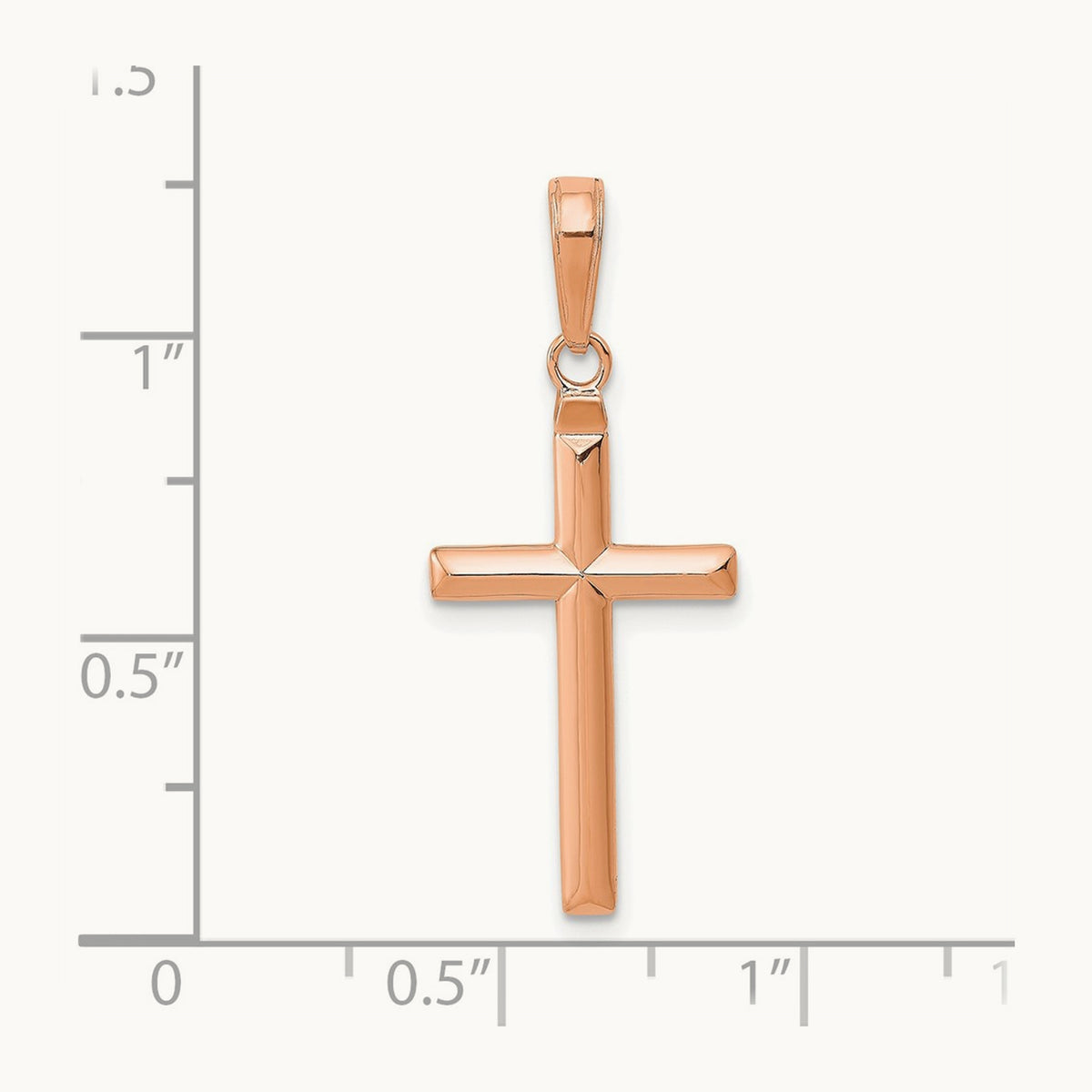 Reversible Latin Cross Pendant — 14K Rose Gold