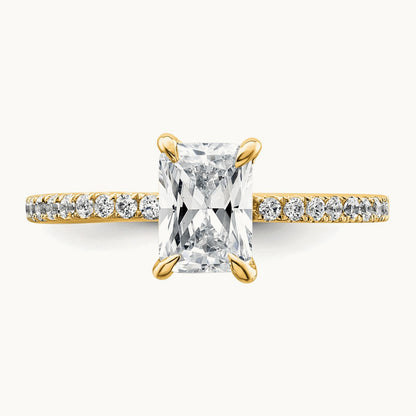 Solitaire with Flair Engagement Ring, 1.25-2.25 ct tw Lab-Grown Diamond — 1 1/3 ct, VS/SI (Great), 14K Yellow Gold