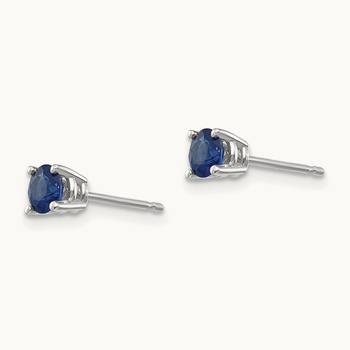 Sapphire Earrings, 14K White Gold