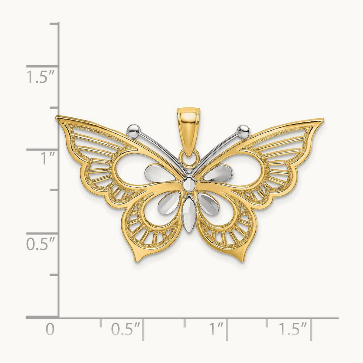 Diamond-cut Butterfly Charm — photo set