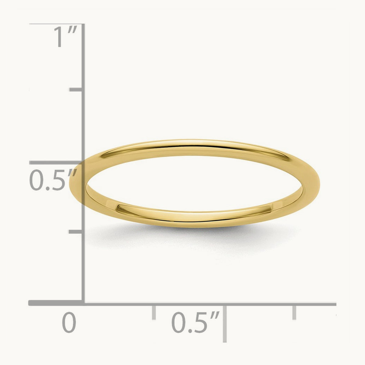 Half Round Stackable Band — 10K Rose Gold