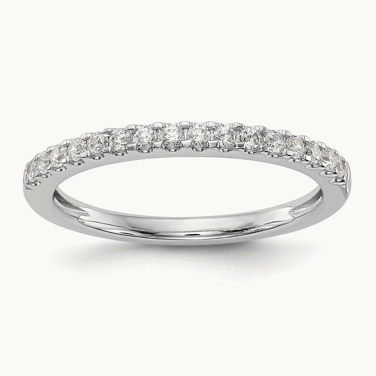 Diamond Wedding Band, 14K White Gold