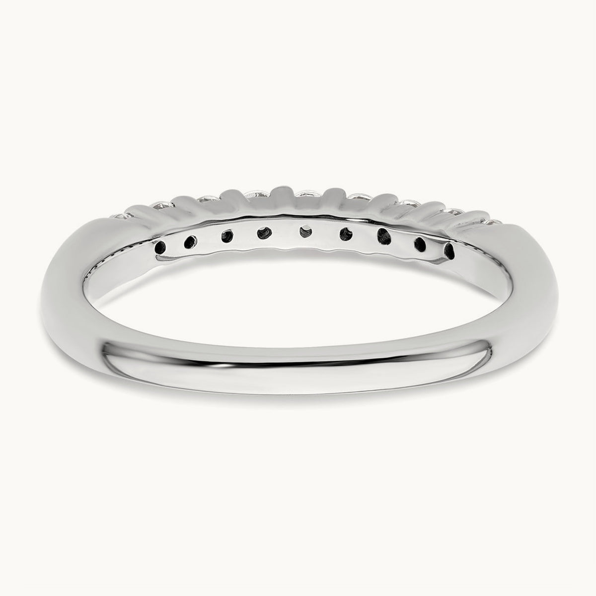 9-Stone Diamond Band, 14K White Gold