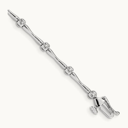 Diamond Bracelet, 14K White Gold