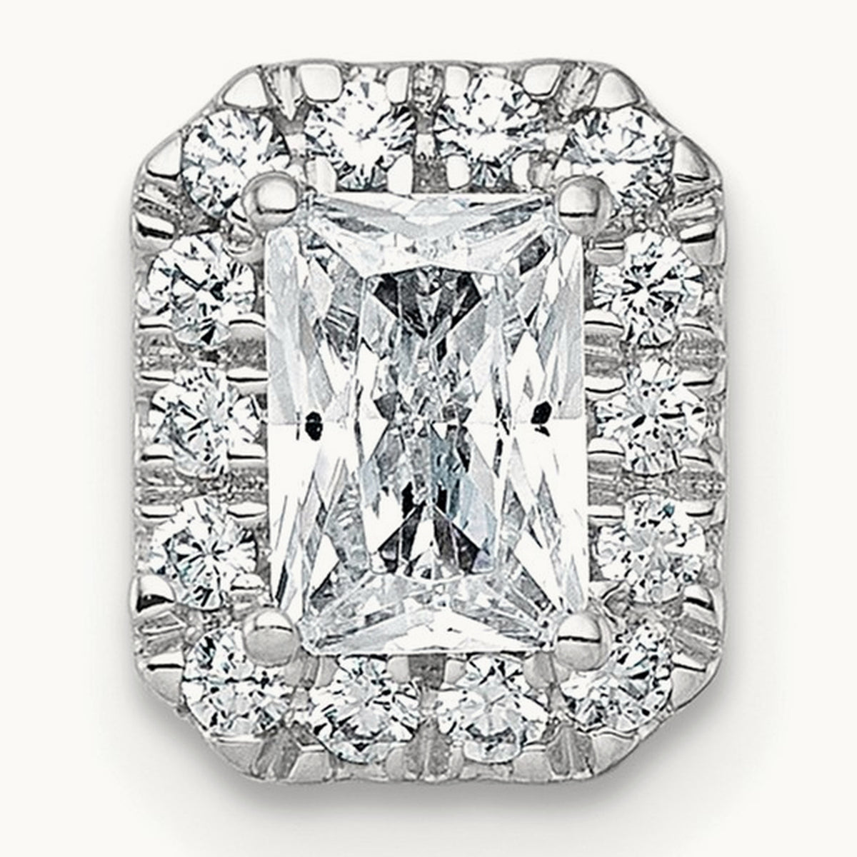 Radiant Halo Chain Slide, 0.25-5.50 ct tw Lab-Grown Diamond — 5/8 ct, VS (Best), 14K White Gold