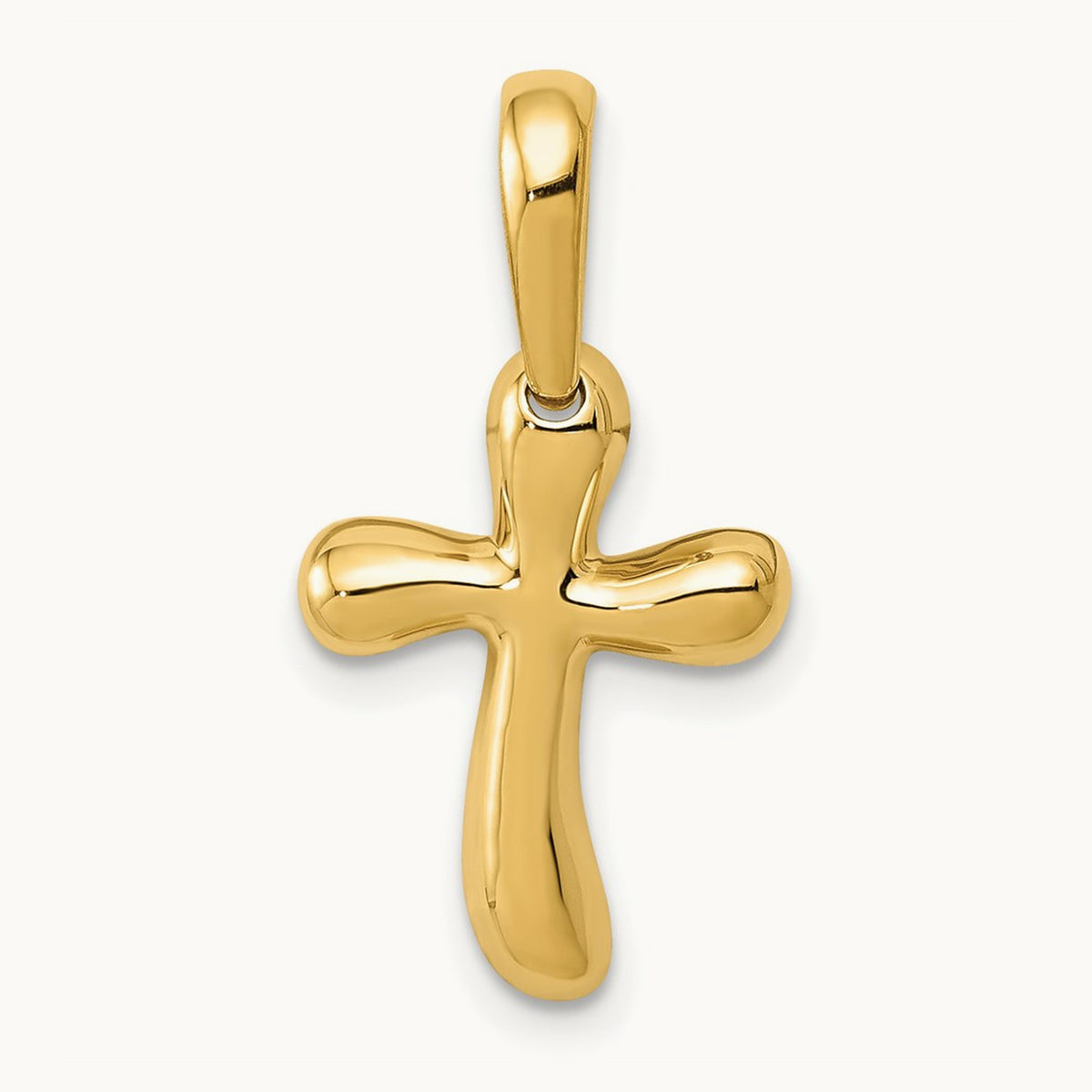 Small Freeform Cross, 14K