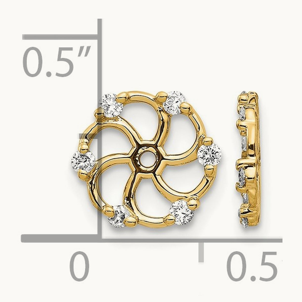 AA Diamond Earring Jacket, 14K