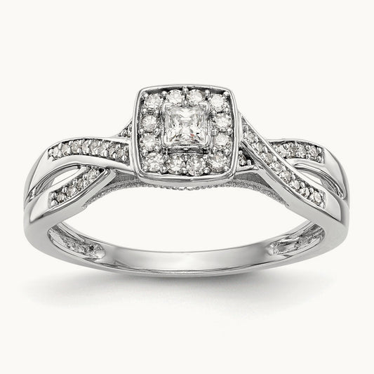 First Promise Complete Diamond Promise/Engagement Ring, 14K White Gold