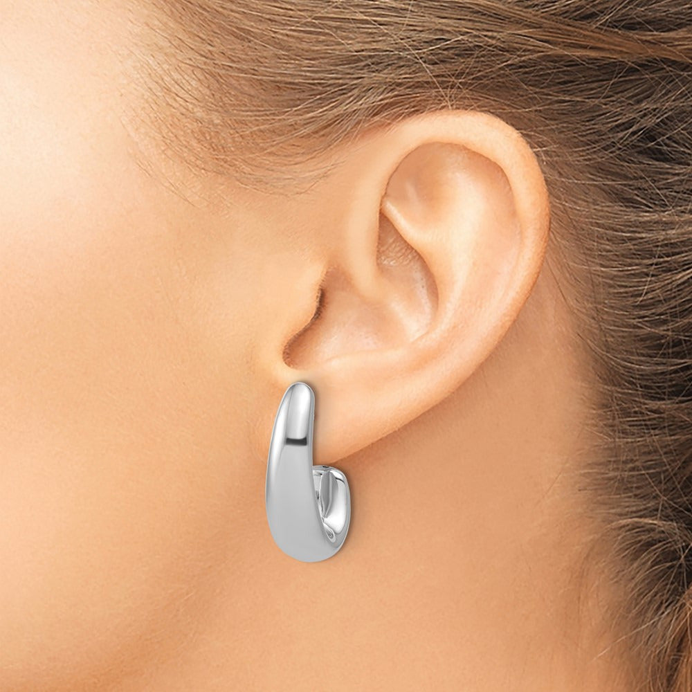 RH- Polished Post J-Hoop Earrings — Leslie's — photo set