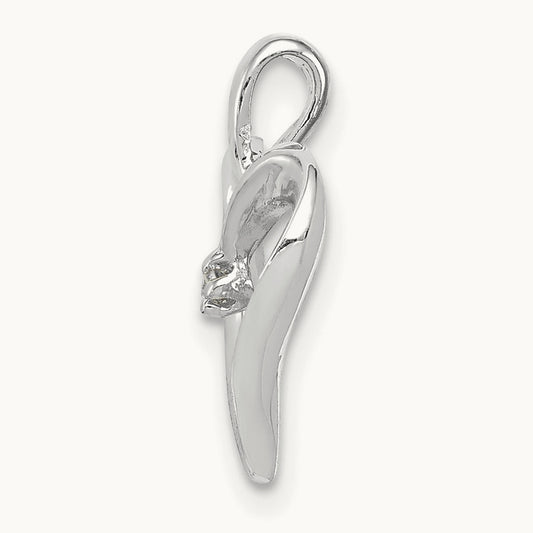 AA .01ct. Diamond Heart, 14K White Gold