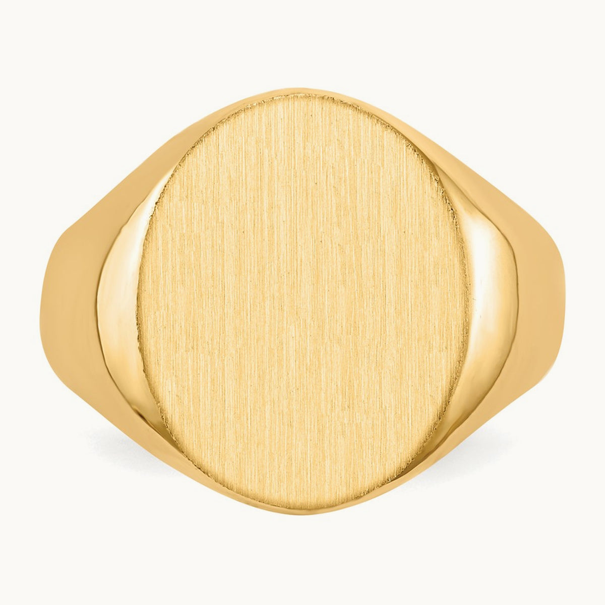 14.0x17. Closed Back Mens Signet Ring, 5mm, 14K
